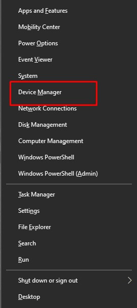 clicking on “Windows+x.” Now select the drivers & click on the right button