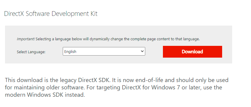 Download DirectX App from Microsoft Store.s