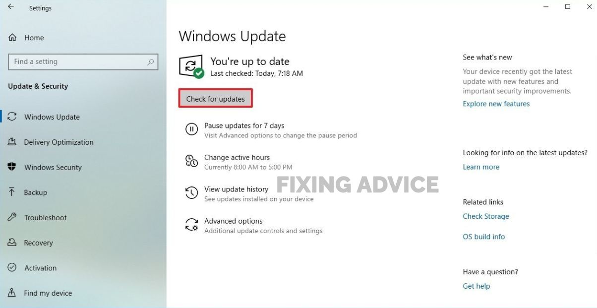 Try to Update Your Windows System