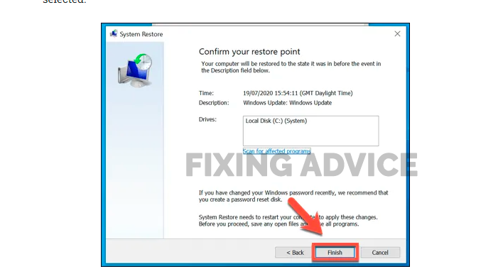 Fix Windows Installation by System Restore