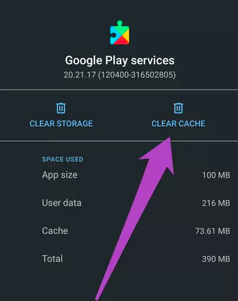 Press on the “Clear Cache” option & it will take a couple of seconds to be accomplished.