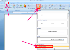 microsoft office word header on first page only