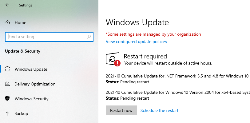 Choose the option to Check for Updates.