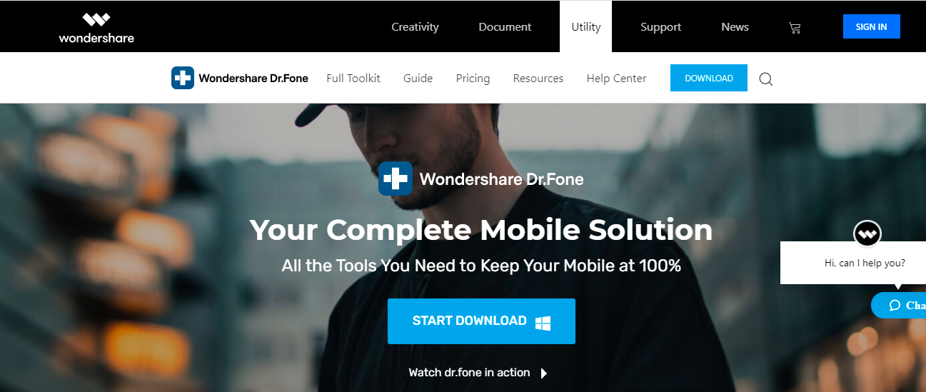 download Dr. Fone Recovery Tool to unlock phone