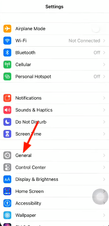 Scroll down to locate the general settings