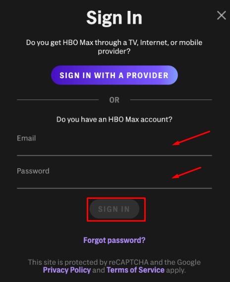 Re-Login To Your HBO Max Account